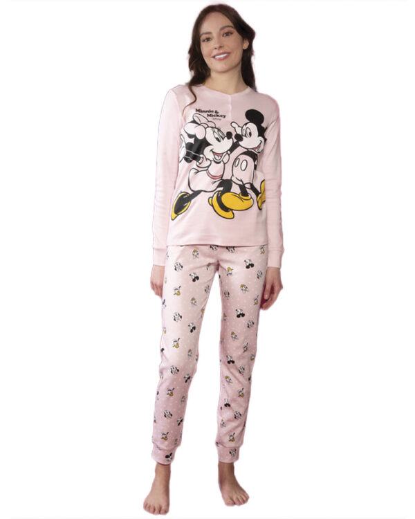 Pigiama Donna Personaggi in Caldo Cotone Minnie Mickey - immagine 4